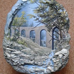 Учимся делать барельеф: пейзаж с акведуком