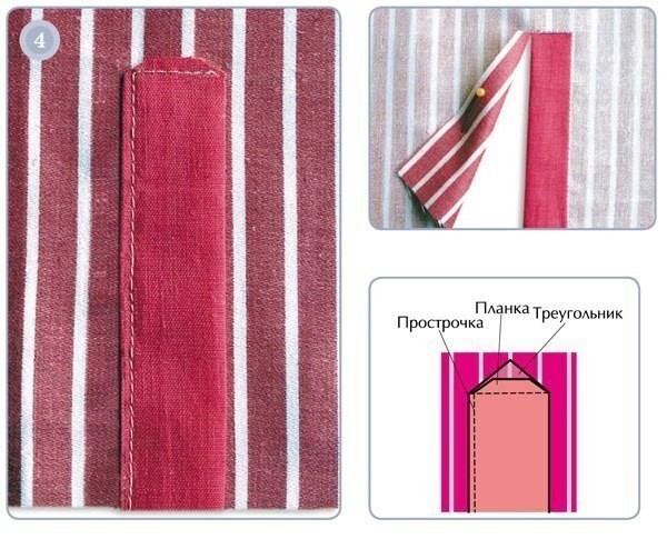 Обработка разреза рукава двойной планкой