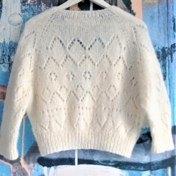 Жакет с узором треугольничками