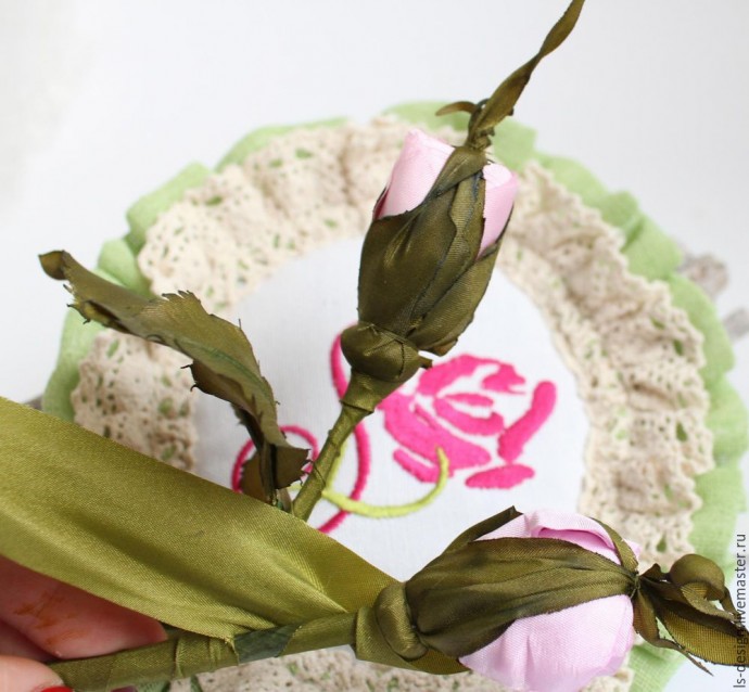 ​Роза из тафты "100 лепестков": мастер-класс, часть 5