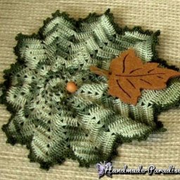 ​Осенние кленовые листья крючком