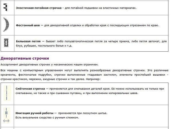 Самое важное про строчки на швейных машинках