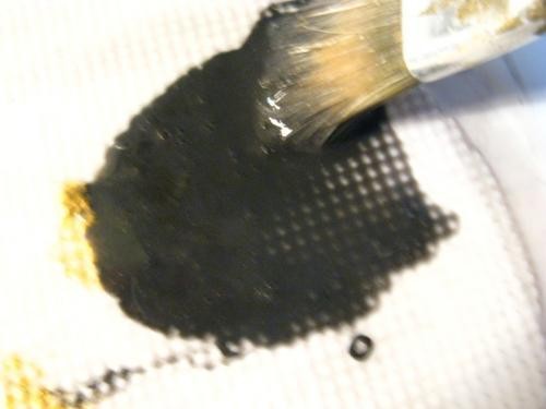 Используем шпатлёвку для создания декора и тонируем её: часть 5