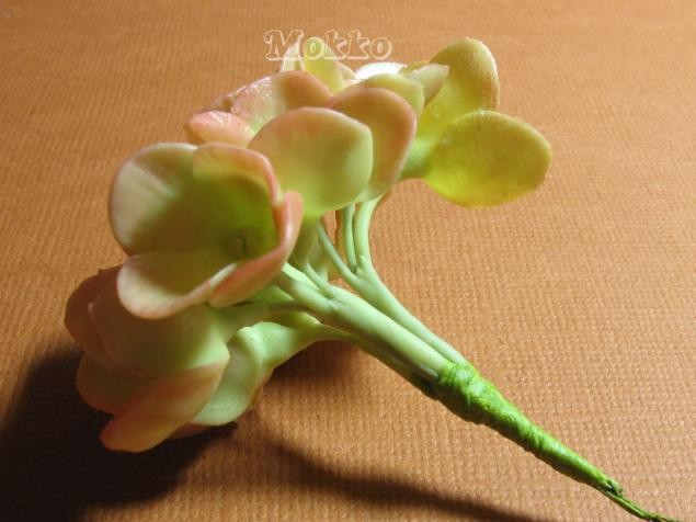 Лепим цветок гортензии из полимерной глины: часть 2 Лепим цветок гортензии из полимерной глины: часть 2