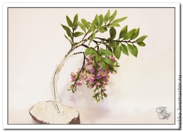 Лепка глицинии из полимерной глины: часть 6