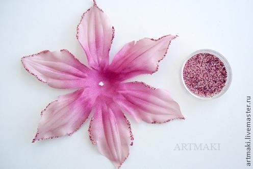 Создаем из ткани клематис