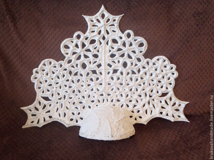 Изготовление ажурного кокошника для снегурочки
