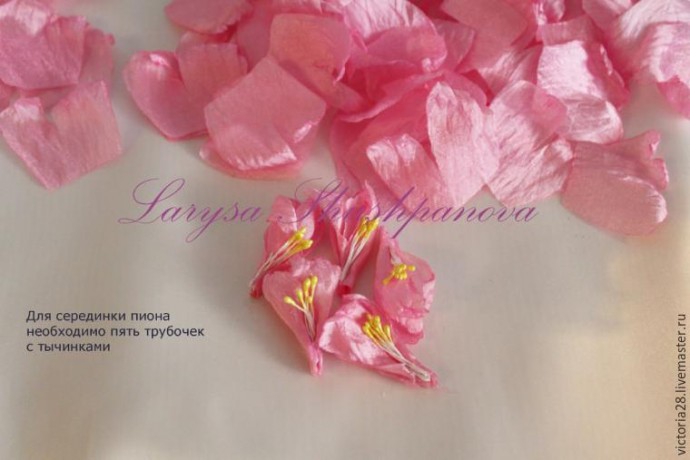Создание пышного роскошного пиона: часть 3