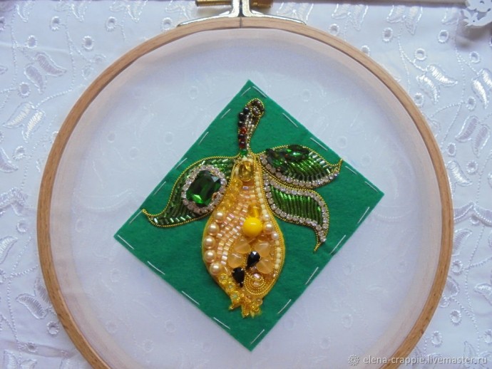 Создаем брошь "Спелая груша": часть 1