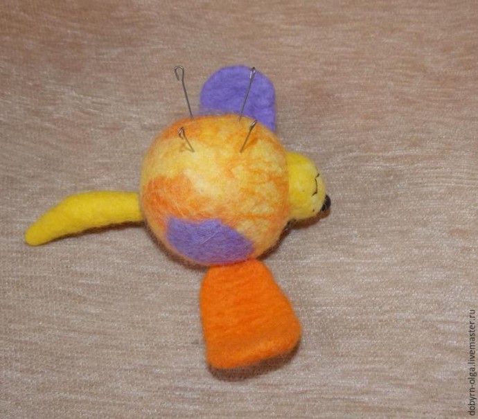 Позитивный пёс Шарик, выполненный в технике сухого и мокрого валяния: часть 4 Позитивный пёс Шарик, выполненный в технике сухого и мокрого валяния: часть 4