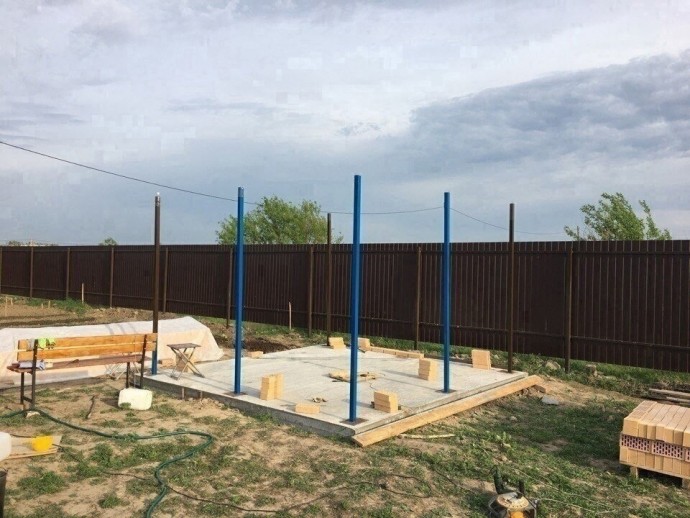 Беседка из кирпича Беседка из кирпича