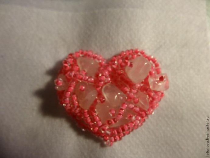 ​Брошь из бисера и лент: часть 6