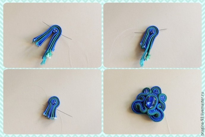 Создаем украшение "Гребень Ундины" с кристаллом Swarovski: часть 2