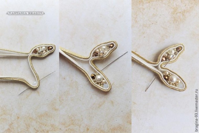 ​Создание сутажной броши "Лавры Афродиты": часть 2