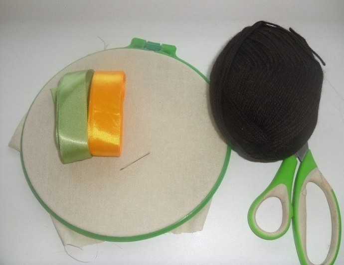 Вышиваем подсолнухи лентами: мастер-класс