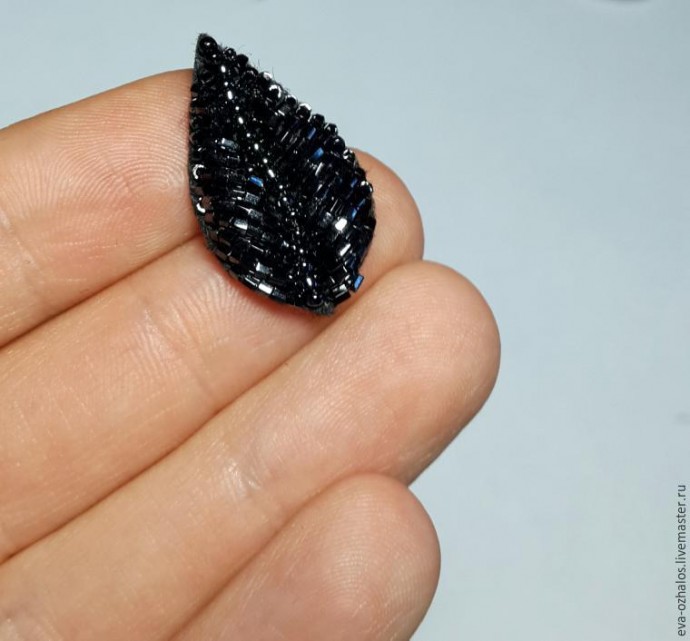 ​Делаем брошь-цветок "Черная георгина": часть 2