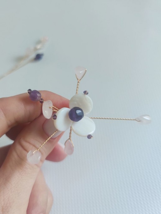 Делаем красивую шпильку для волос: часть 3