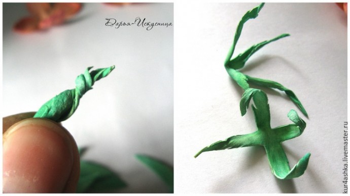 Декорируем свечу для семейного очага с цветами из фоамирана: часть 2