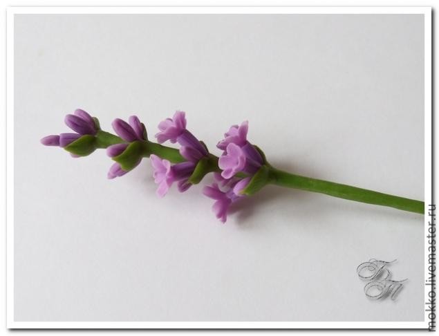 Лепим веточки лаванды из полимерной глины без использования молдов: часть 2