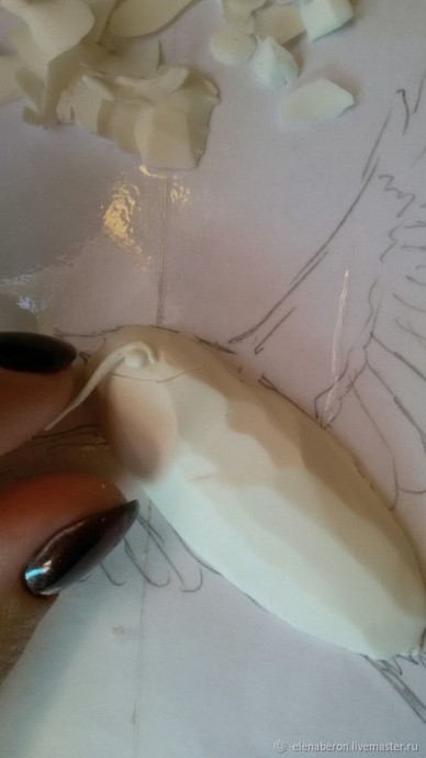 ​Мастерим голубую сороку из глины: часть 1