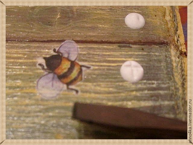 Объемный декупаж без специальных материалов: создаем панно "Ложка меда": часть 4