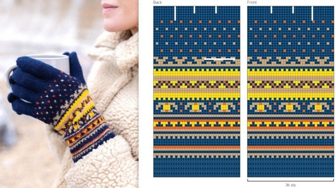 Перчатки с жаккардом