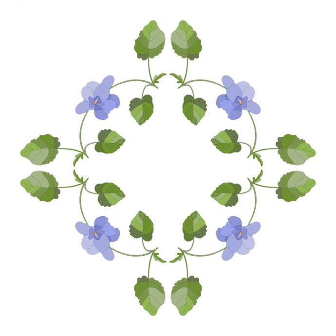 ​Узоры из фиалок