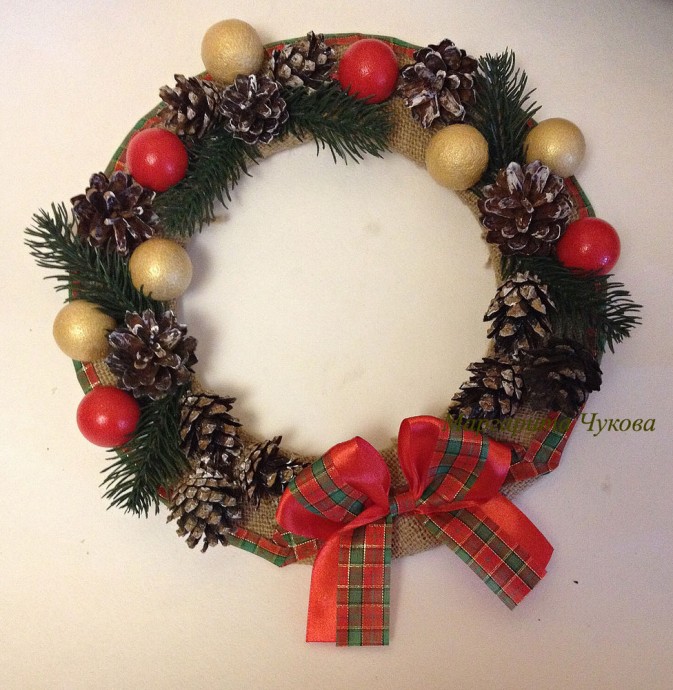 Декоративный праздничный венок своими руками: часть 2 Декоративный праздничный венок своими руками: часть 2