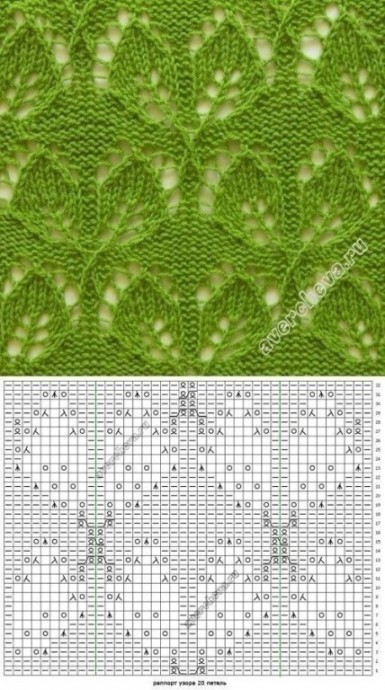 Ажурные узоры из листочков