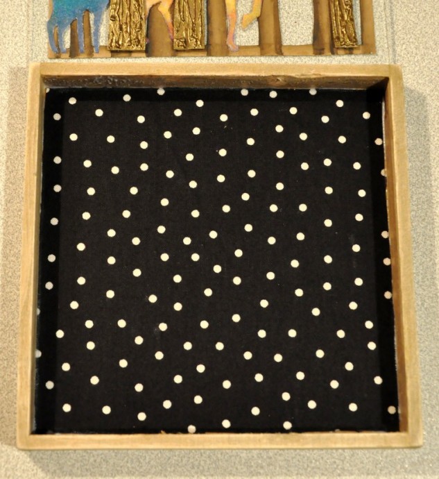 Декор шкатулки с двойной крышкой "Золотой волшебный лес": часть 2