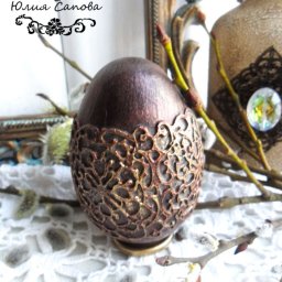 Декорируем интерьерное яйцо: вариант 2