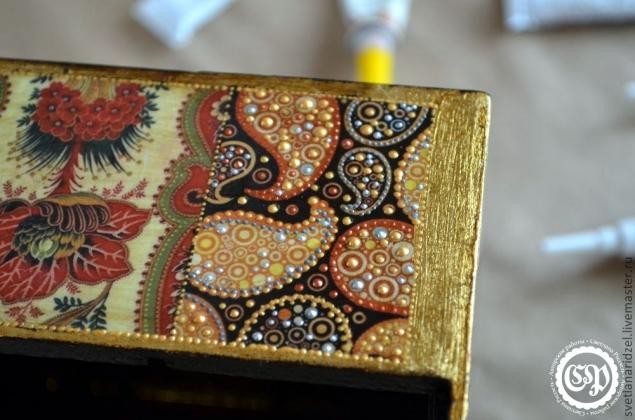 Коробка для чая превращается в восточную шкатулку: мастер-класс, часть 4