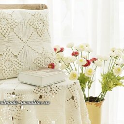 ​Красивый узор для вязания подушки