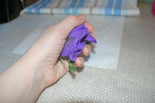 ​Мастер-класс по валянию цветка "Вьюнок": часть 5