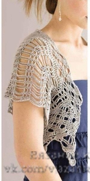 ​Необычное ажурное болеро
