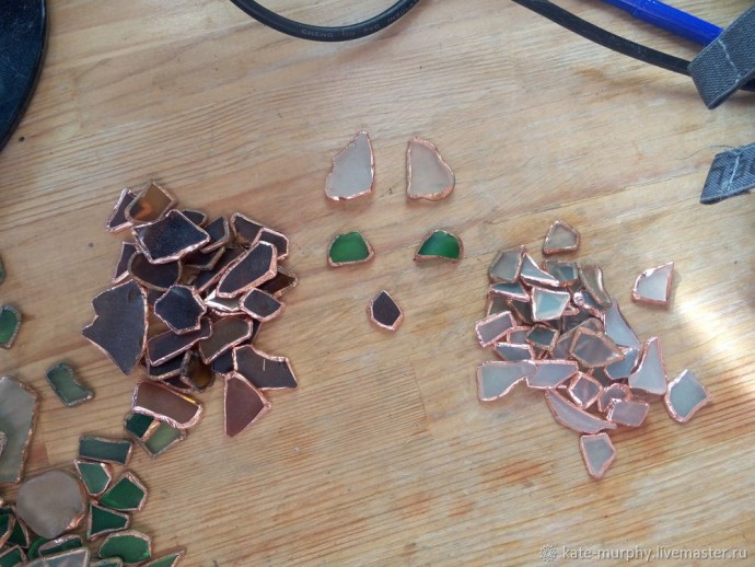 Делаем витражную статуэтку котика из морского стекла