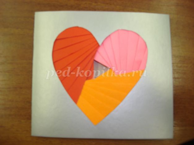 Открытка в технике айрис-фолдинг "Сердечко": часть 2 Открытка в технике айрис-фолдинг "Сердечко": часть 2