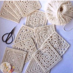 Разные квадратные мотивы крючком