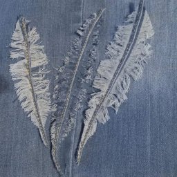 ​Джинсовые пёрышки для украшения одежды, сумок, шляпок