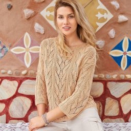 Узорчатый джемпер цвета пудры из вискозы