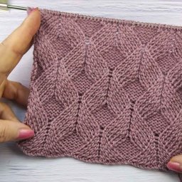 Ромбовидный узор для спиц