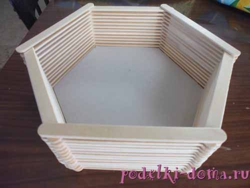 Шкатулка из палочек от мороженного Шкатулка из палочек от мороженного