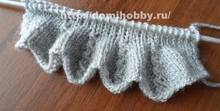 Вязание рюши спицами Вязание рюши спицами