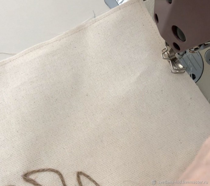 Сумка-шоппер с аппликацией из джутового шнура Сумка-шоппер с аппликацией из джутового шнура