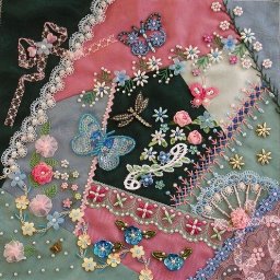 ​Пэчворк с вышивкой и стежкой