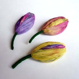 Мастер-класс по изготовлению броши "Тюльпан" из шёлка: часть 2