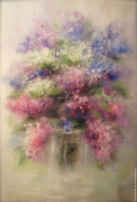 Создаем нежную картину из шерсти