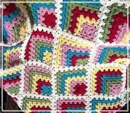 ​Пледы в стиле пэчворк из остатков пряжи