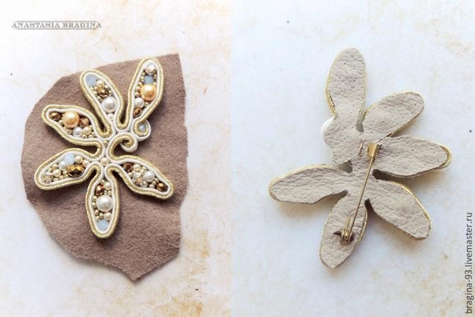​Создание сутажной броши "Лавры Афродиты": часть 3