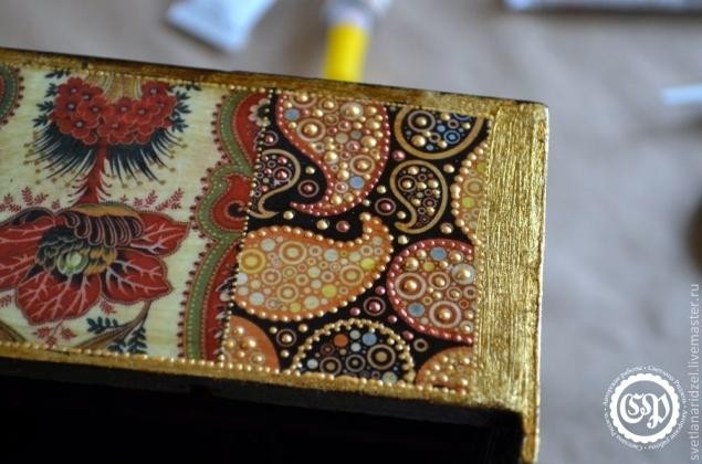 ​Коробка для чая превращается в восточную шкатулку: мастер-класс, часть 3